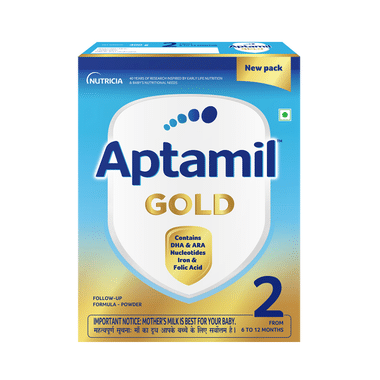 Aptamil Gold Stage 2 Follow Up Formula With DHA, ARA & Folic Acid | Powder For Babies From 6 To 12 Months
