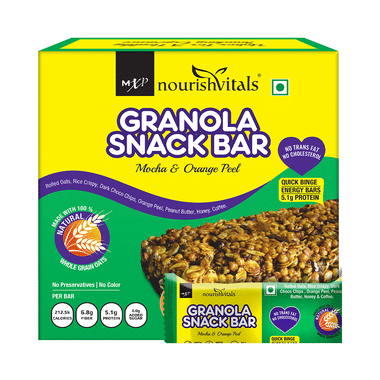 NourishVitals Granola Snack Bar Mocha & Orange Peel