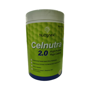 Nucgnex Celnutra 2.0 Whey Protein With Omega 3, Glutamine, Pre & Probiotics | Flavour Powder Creamy Vanilla