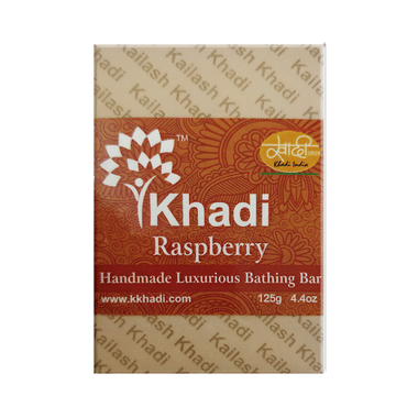 Khadi India Raspberry Handmade Luxurious Bathing Bar