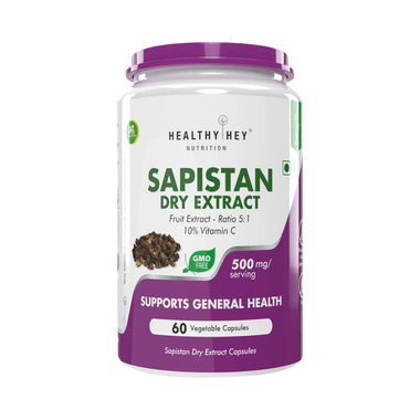 HealthyHey Sapistan Dry Extract Ratio 5:1 500mg Vegetable Capsule