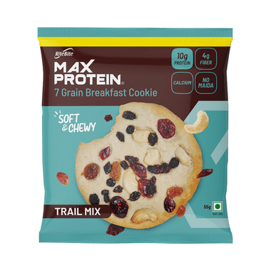 RiteBite Max Protein Cookie With 10g Protein And 4g Fiber (55gm Each) Trail Mix