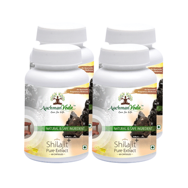 Aachman Veda Shilajit+ Pure Extract Ashwagandha With Safed Musli Capsule (60 Each)