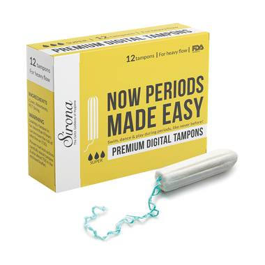 Sirona Now Periods Made Easy Premium Digital Tampons Super