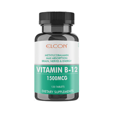 Elcon Vitamin B12 (Methylcobalamin) 1500mcg For Brain, Nerves & Energy | Tablet