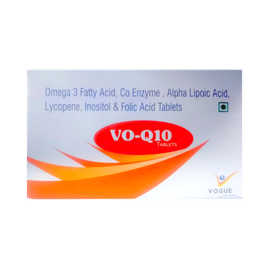 Vogue Wellness VOQ 10 | With Omega 3 Fatty Acids, Co Enzyme Q10 & ALA | For Energy & Healthy Heart | Tablet