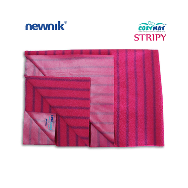 Newnik Cozymat Stripy Soft (Broad Stripes) (Size: 140cm X 200cm) Extra Large Ruby