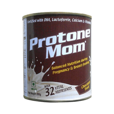 Protone Mom with DHA, Calcium & Vitamins | For Pregnancy & Lactation | Flavour Powder Chocolate