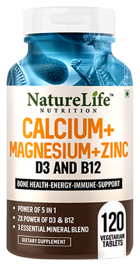 Nature Life Nutrition Calcium+Magnesium+Zinc D3 & B12 Vegetarian Tablet Nature Life Nutrition Calcium+Magnesium+Zinc D3 & B12 Vegetarian Tablet