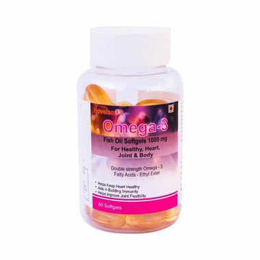 Novelsort's Omega 3, 600mg  Fish Oil  Softgel Capsules