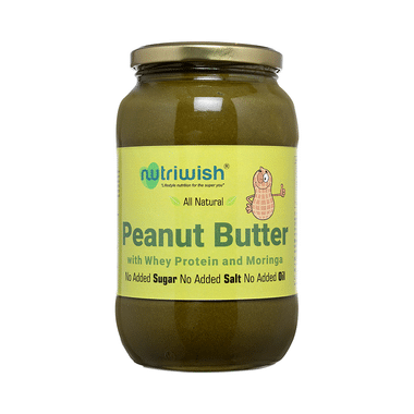 Nutriwish All Natural Peanut Butter With Whey Protein And Moringa