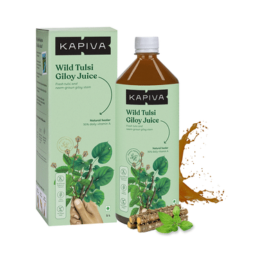 Kapiva Wild Tulsi Giloy Juice | For Cough, Cold, Immunity, Skin & Digestive Health | Natural Healer