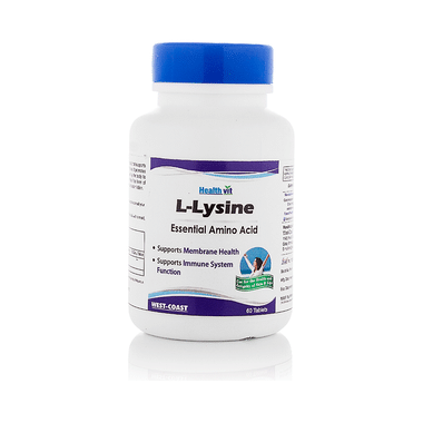 HealthVit L- Lysine 500mg | For Membrane Health & Immune System | Tablet