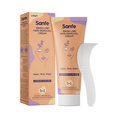 Sanfe Bikini Line Hair Removal Cream (100gm Each) Lavender & Aloe Vera