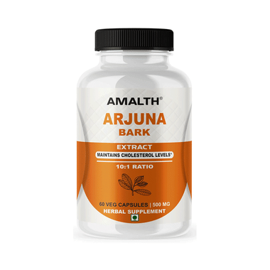 Amalth Arjuna Bark Extract Veg Capsules