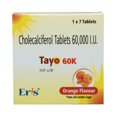 Tayo 60K Cholecalciferol Tablet | Flavour Orange
