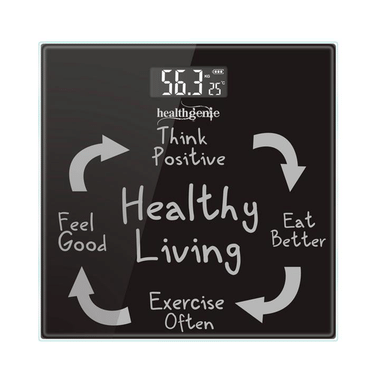 Healthgenie Digital Personal Weighing Scale- HD 221 (Healthy Living) Black