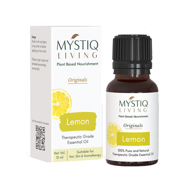 Mystiq Living Lemon Essential Oil 100% Pure Therapeutic Grade