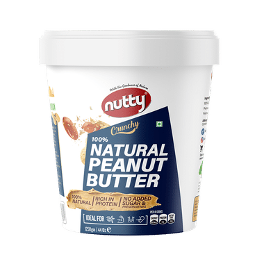 Nutty 100% Natural Peanut With Protein | No Added Sugar | Butter Crunchy
