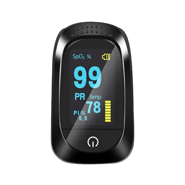 Dr.Path Fingertip Pulse Oximeter With Beep Alarm Black
