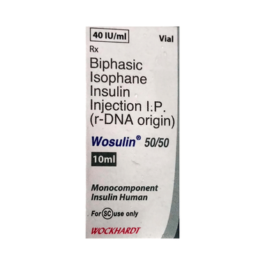 Wosulin 50/50 Injection 40IU/ml