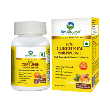 BestSource Nutrition 95% Curcumin With Piperine Veg Capsule