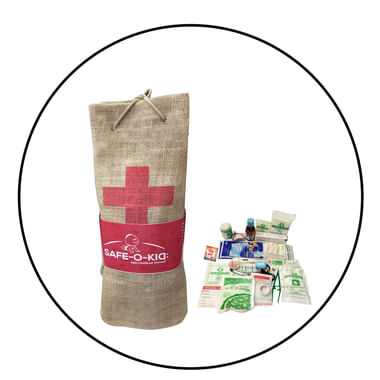 Safe-O-Kid First Aid Kit With Jute Bag