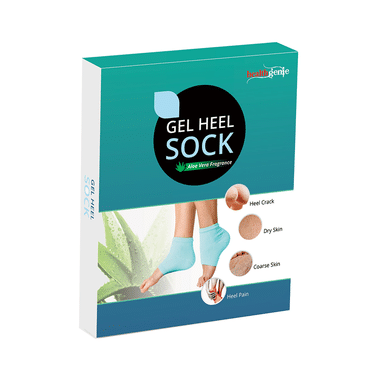 Healthgenie Silicone Gel Heel Sock Universal Blue Aloevera Fragrance