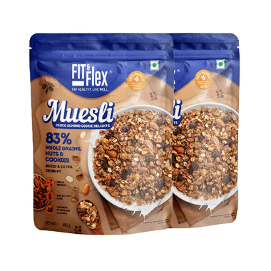 Fit & Flex Muesli Choco Almond Cookie Delight (450gm Each)