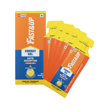 Fast&Up Gel Sachet | Rapid Absorption & Liquid Gel Technology | Flavour Zesty Lemon Caffeine Free