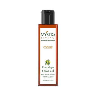 Mystiq Living Extra Virgin Olive Cold Pressed Oil For Hair, Face And Body Massage