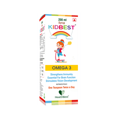 HealthBest Kidbest Omega 3 for Immunity, Brain & Vision Support | Syrup