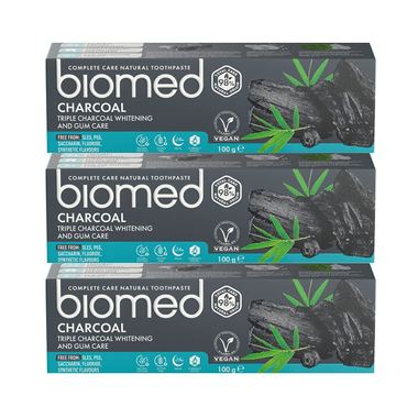 Biomed Complete Care Natural Toothpaste (100gm Each) Charcoal