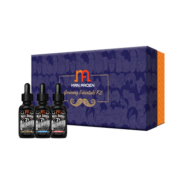 Man Arden Grooming Essentials Kit (Royal Oud + Hydra Sport + Love Spell Beard Oils Set, 30ml Each)