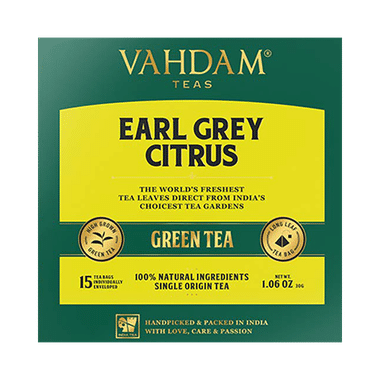 Vahdam Teas Green Tea (2gm Each) Earl Grey Citrus