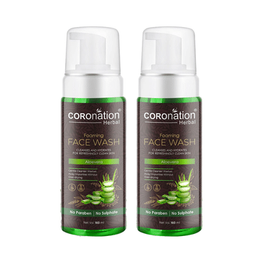 Coronation Herbal Aloevera Foaming Face Wash (160ml Each)