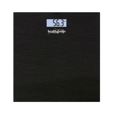 Healthgenie 3378 Electronic Digital Weighing Machine Brushed Black