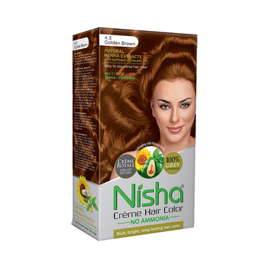 Nisha Creme Hair Color Golden Brown