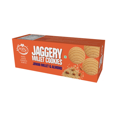 Early Foods Jaggery Millet Cookies (150gm Each) Jowar Millet & Almond