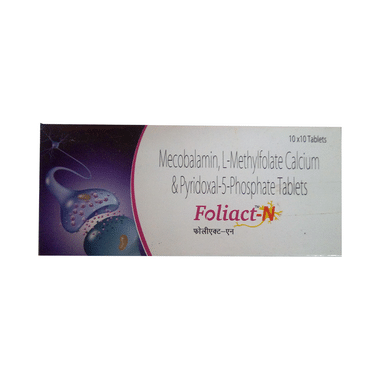 Foliact-N Tablet With Mecobalamin, L-Methylfolate Calcium & Pyridoxal-5-Phosphate