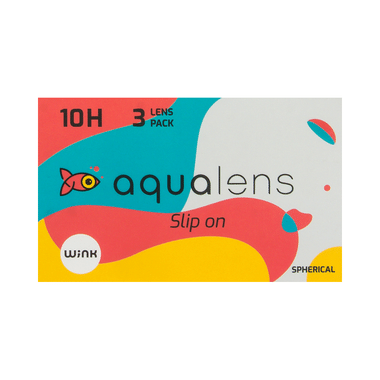 Aqualens 10H Monthly Disposable Contact Lens with UV Protection Optical Power -3.5 Transparent Spherical