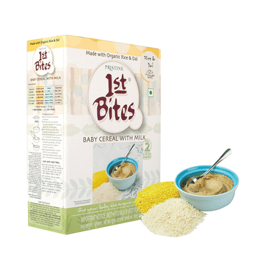 Pristine 1st Bites (8 Months - 24 Months) Stage - 2 Baby Cereal With Milk | Rice And Dal