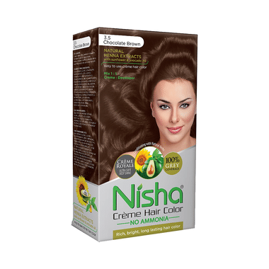 Nisha Creme Hair Color Chocolate Brown