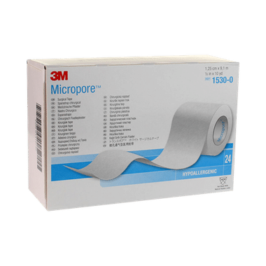 3M 1530-0 Micropore Hypoallergenic Surgical Tape 1.25cm