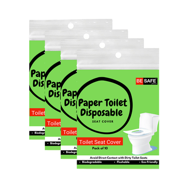 Be Safe Forever Disposable Paper Toilet Seat Cover (10 Each) Green