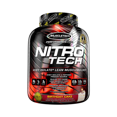 Muscletech Performance Series Nitro Tech Whey Isolate Birthday Cake