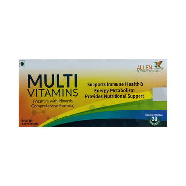 Allen Nutraceutical Multi Vitamins with Minerals | For Immunity, Energy Metabolism & Nutritional Support | Tablet