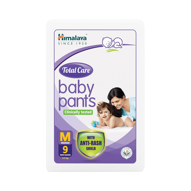 Himalaya Total Care Baby Pants | With Anti-Rash Shield & Wetness Indicator | Size Medium