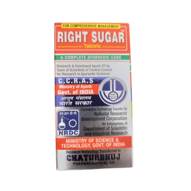 Right Sugar Tablet | Manages Pancreatic Functions & Reduces Fatigue | Antioxidant Action