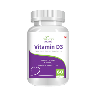 Nature's Velvet Vitamin D3 5000IU Softgel